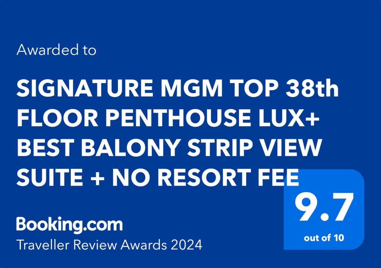 Signature Mgm Top 38Th Floor Penthouse Lux+ Best Balony Strip View Suite + No Resort Fee 拉斯维加斯 外观 照片