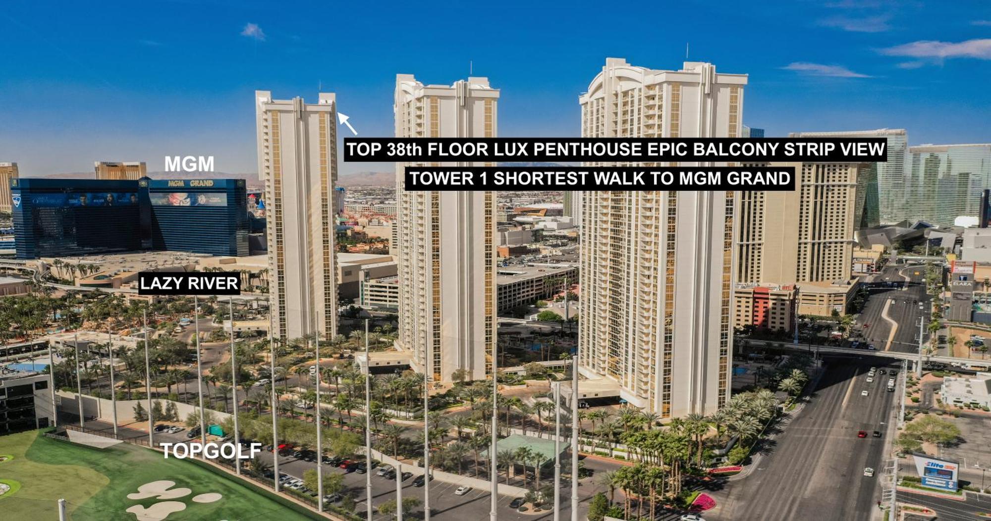 Signature Mgm Top 38Th Floor Penthouse Lux+ Best Balony Strip View Suite + No Resort Fee 拉斯维加斯 外观 照片
